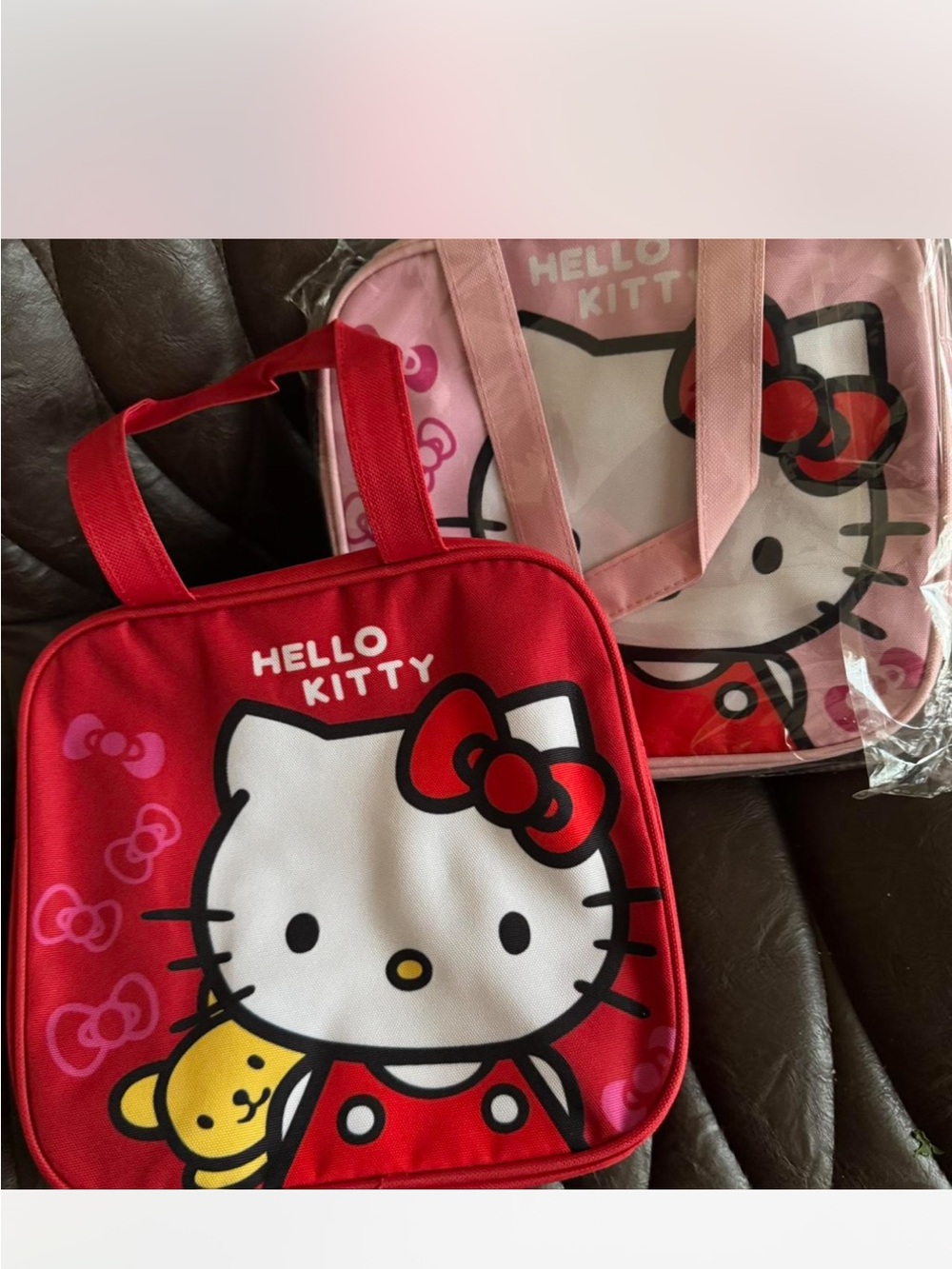 Hello Kitty Red and Pink Kids Tote Bag Set